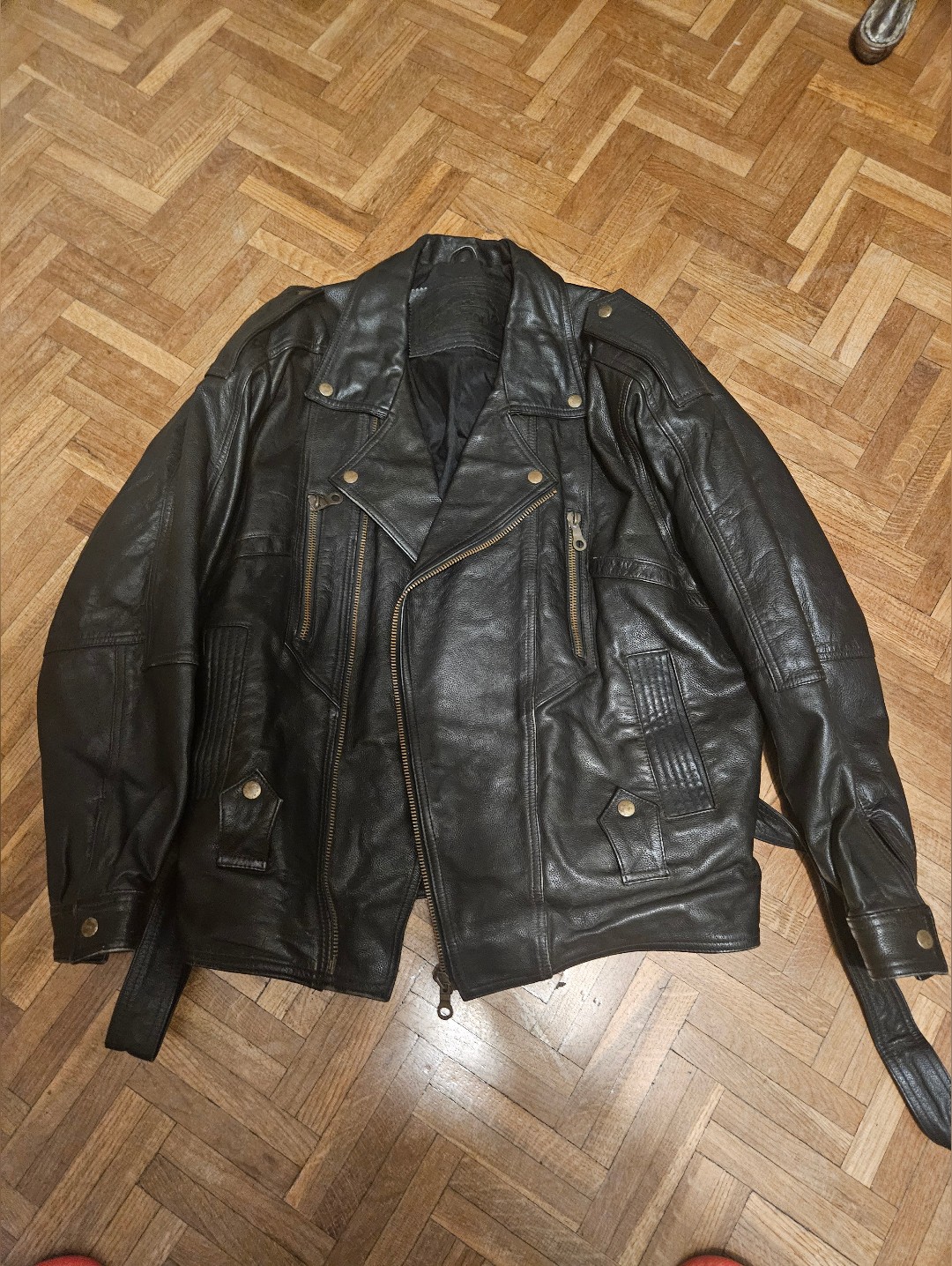 Vintage 90s Mark Astor Motorcycle Jacket Size 52